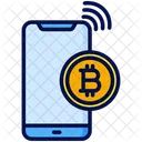 Smartphone Transaction Bitcoin Icon