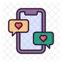 Smartphone Love Chat Love Message Icon