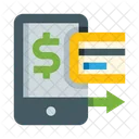 Smartphone Credit Card Transfer To Card Icon