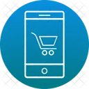 Smartphone Screen Cart Online Shopping Icon