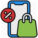 Smartphone Shopping Bag Online Icon