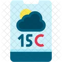 Smartphone Temperature Atmospheric Icon