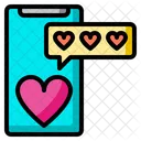 Smartphone Love Chat Icon