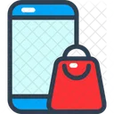Smartphone And A Shopping Bag Icon