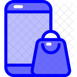 Smartphone And A Shopping Bag  Icon