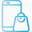 Smartphone And A Shopping Bag  Icon