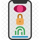 Smartphone biometric lock screen  Icon