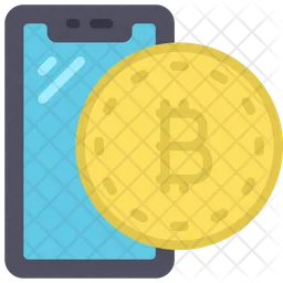 Smartphone Bitcoin  Icon