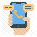Smartphone Call Chat Work At Home Office Icon