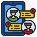 Smartphone Chat Warning Chat Warning Smartphone Icon