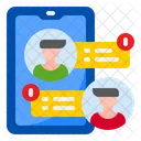Smartphone Chat Warning Chat Warning Smartphone Icon