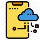 Smartphone Cloud Connection  Icon