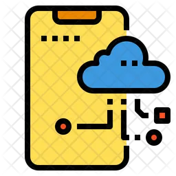 Smartphone Cloud Connection  Icon