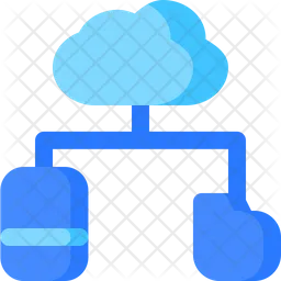 Smartphone cloud network  Icon