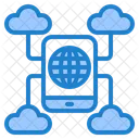 Smartphone Cloud Storage  Icon