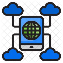 Smartphone Cloud Storage  Icon