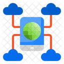 Smartphone Cloud Storage Mobile Network Cloud Network Icon