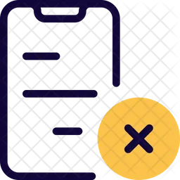 Smartphone Content Delete  Icon