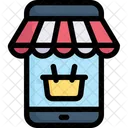 Online Shopping Smartphone Ecommerce Shop Icon