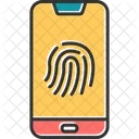 Smartphone-Fingerabdruck  Symbol