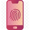 Smartphone-Fingerabdruck  Symbol