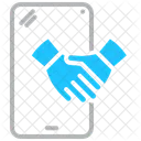 Smartphone Handshake  Icon