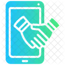 Smartphone Handshake  Icon
