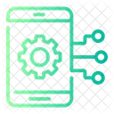 Smartphone Network Gear Icon