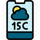 Smartphone Temperatura Atmosferica Ícone