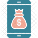 Smartphone Balance Money Bag Symbol