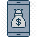 Smartphone Balance Money Bag Symbol