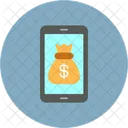 Smartphone Balance Money Bag Symbol