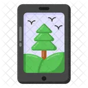 Online Landschaft Mobile Landschaft Digitale Landschaft Symbol