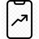 Mobiles Liniendiagramm Nach Oben Online Analysediagramm Wachstumsdiagramm Symbol