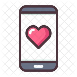 Smartphone Love  Icon