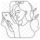 Smartphone na mão  Ícone