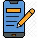 Smartphone-Notizbuch  Symbol