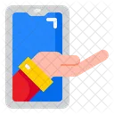 Smartphone Offer Hand Sale Icon