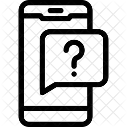 스마트폰 질문 기호  아이콘