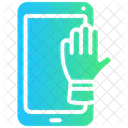 Smartphone Raise Hands  Icon