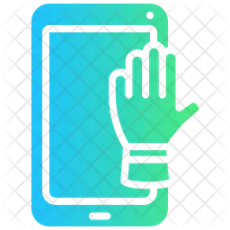 Smartphone Raise Hands  Icon