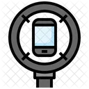 Smartphone Magnifying Glass Target Icon