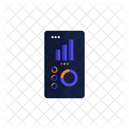 Design de gráfico analítico de interface de usuário de smartphone  Ícone