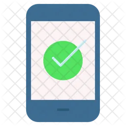 Teléfono inteligente verificado  Icono