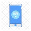 Smartphone Video Ad Video Ad Video Advertising Icon