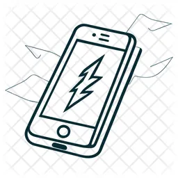 Smartphone-with-a-lightning  Icon