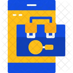Smartphone With Job Search App  Icon