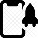 Smartphone Y Transbordador Espacial Inicio En Linea Inicio Movil Icono