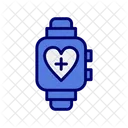 Smartwatch Online Cardiology Online Heart Beat Icon