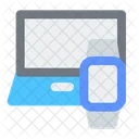 Smartwatch And Notebook  Icon